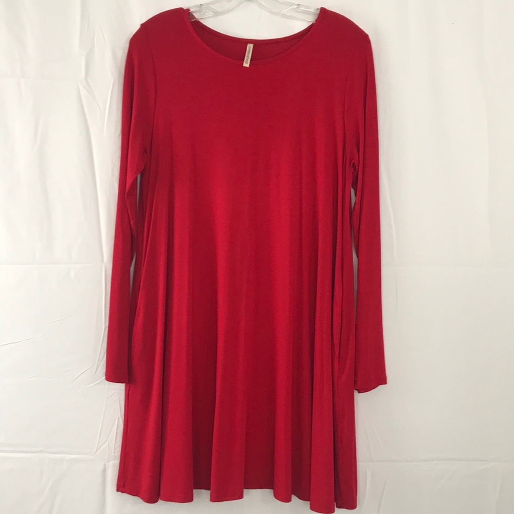 Boutique Red Casual Dress
